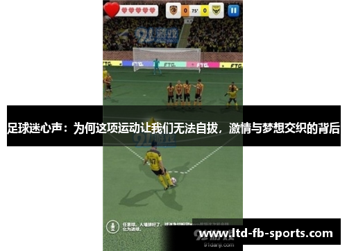 足球迷心声：为何这项运动让我们无法自拔，激情与梦想交织的背后